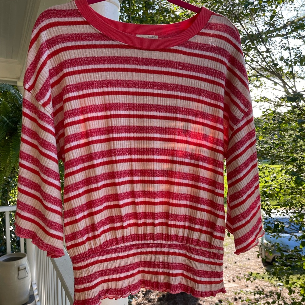 Mystree coral striped Top M